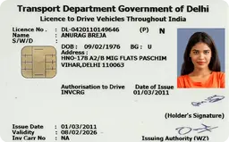 Indian  Driver's Licence