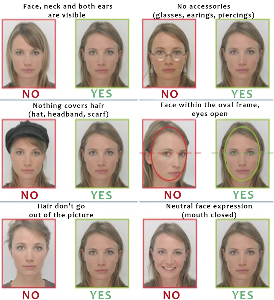 What to do with your hair for passport photo? - Smartphone ID