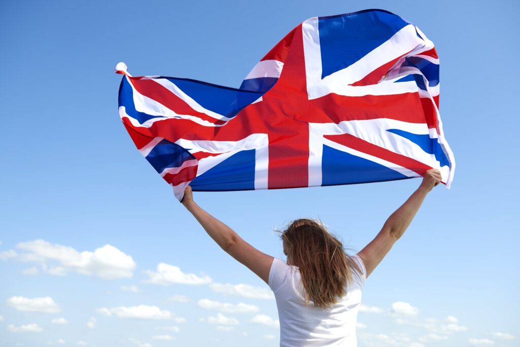 UK citizen with a flag