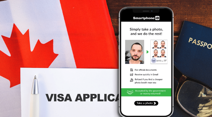 Canada Visa Photo Online with smartphone iD app