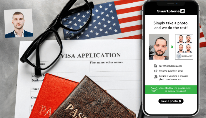 US visa photo with your phone & smartphone id app