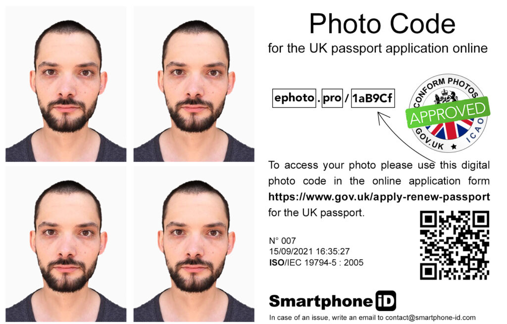 Biometric Passport photo in The UK