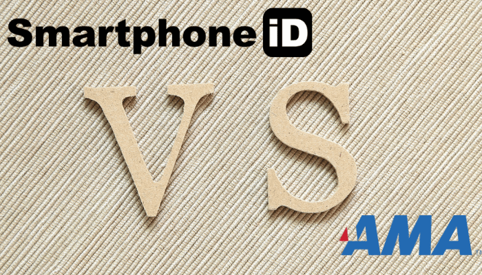  Comparison between AMA and Smartphone iD app