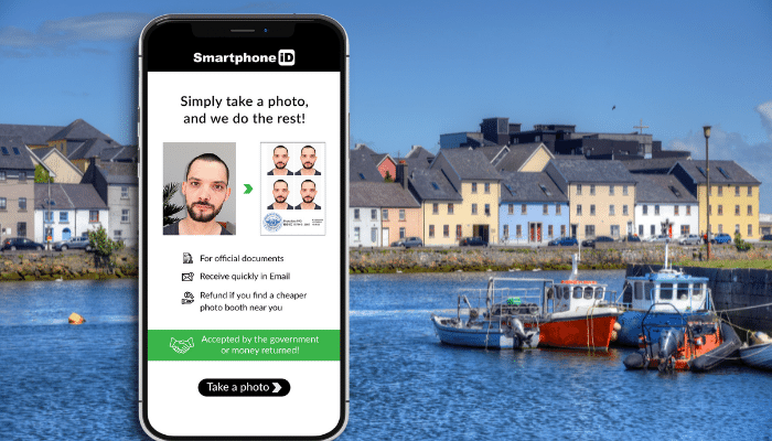 Take Your Passport Photo with Your Phone in Galway and smartphone id app