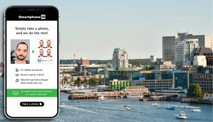 take your passport photo in Halifax with your phone & smartphone id app