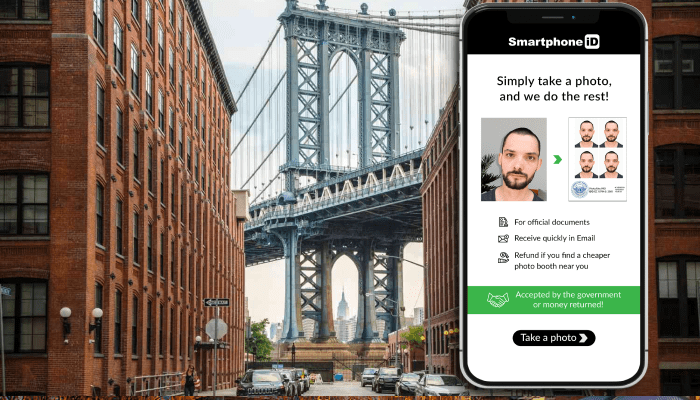 Take Your Passport Photo in Brooklyn With Your Phone using smartphone iD app
