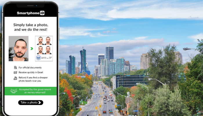 take your passport photo in North York with your phone & smartphone id app