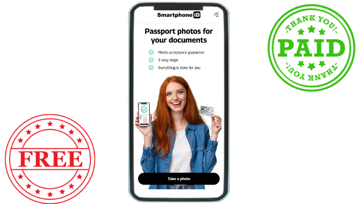 Comparison between the Paid & Free Passport Photo App